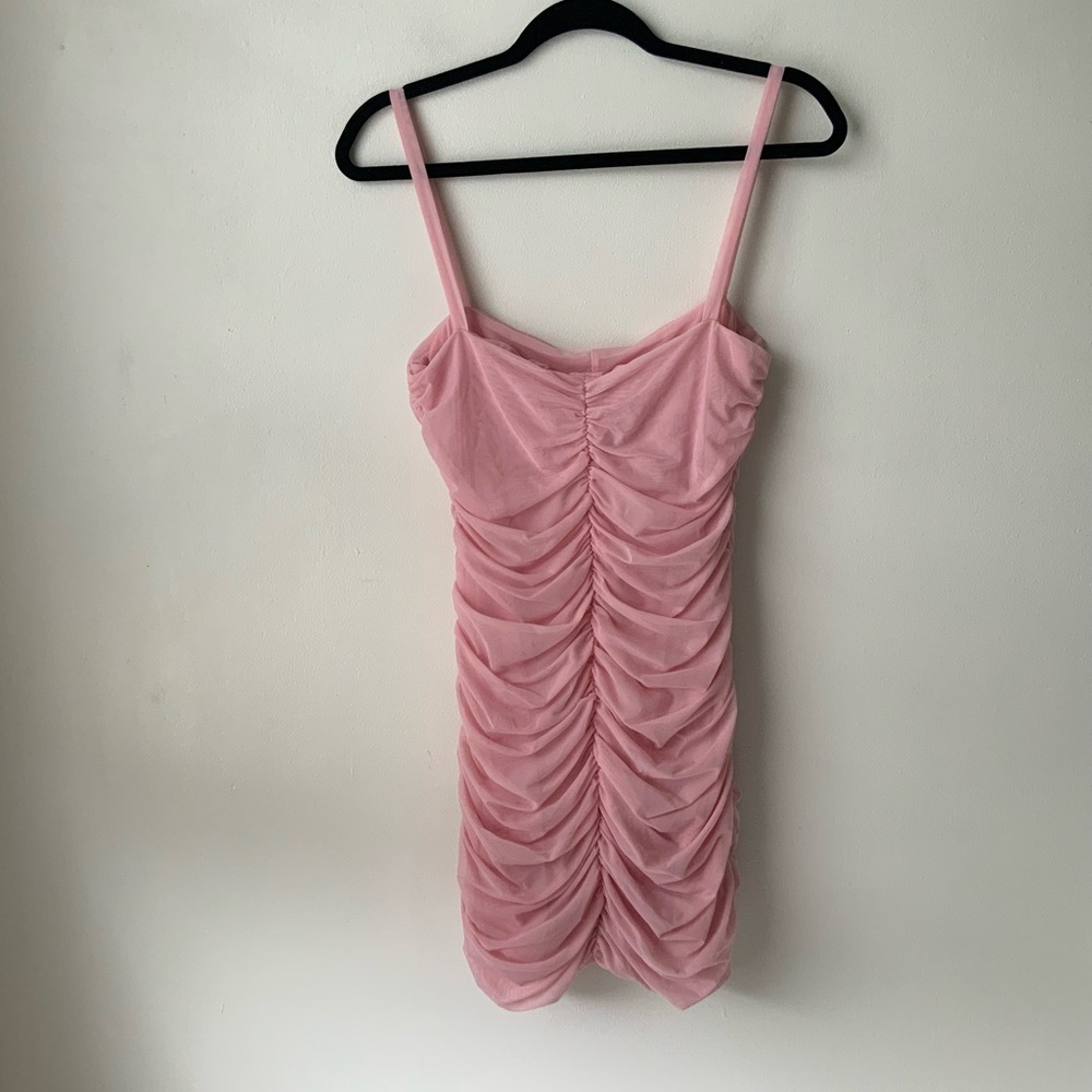 MARYSIA SWIM Ruched Mini Dress Powder Pink Large - Picture 7 of 14